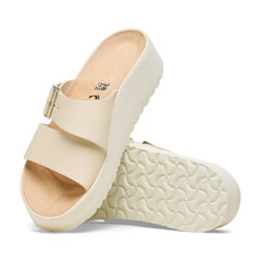 Almina Exquisite Platform Wedge Ecru Smooth Leather