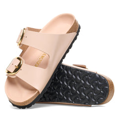 Arizona Big Buckle High Shine New Beige Natural Leather Patent