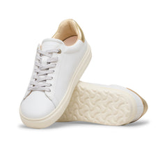 Bend Low White/Metallic Gold Smooth Leather