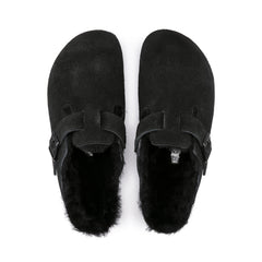 Boston Shearling Black Suede Leather/Shearling