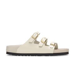 Florida D-Buckle Exquisite High Shine Ecru Natural Leather Patent