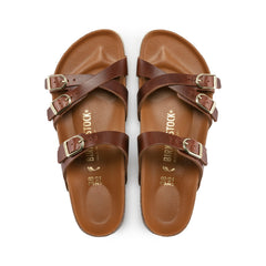 Franca Big Buckle Cognac Oiled Leather