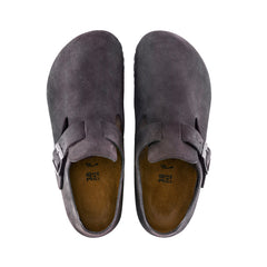 London Gunmetal Suede Leather