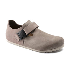 London QR Buckle Taupe Suede Leather