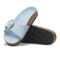 Madrid Big Buckle High Shine Baby Blue Natural Leather Patent