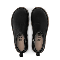 Melrose Black Waxy Suede Leather