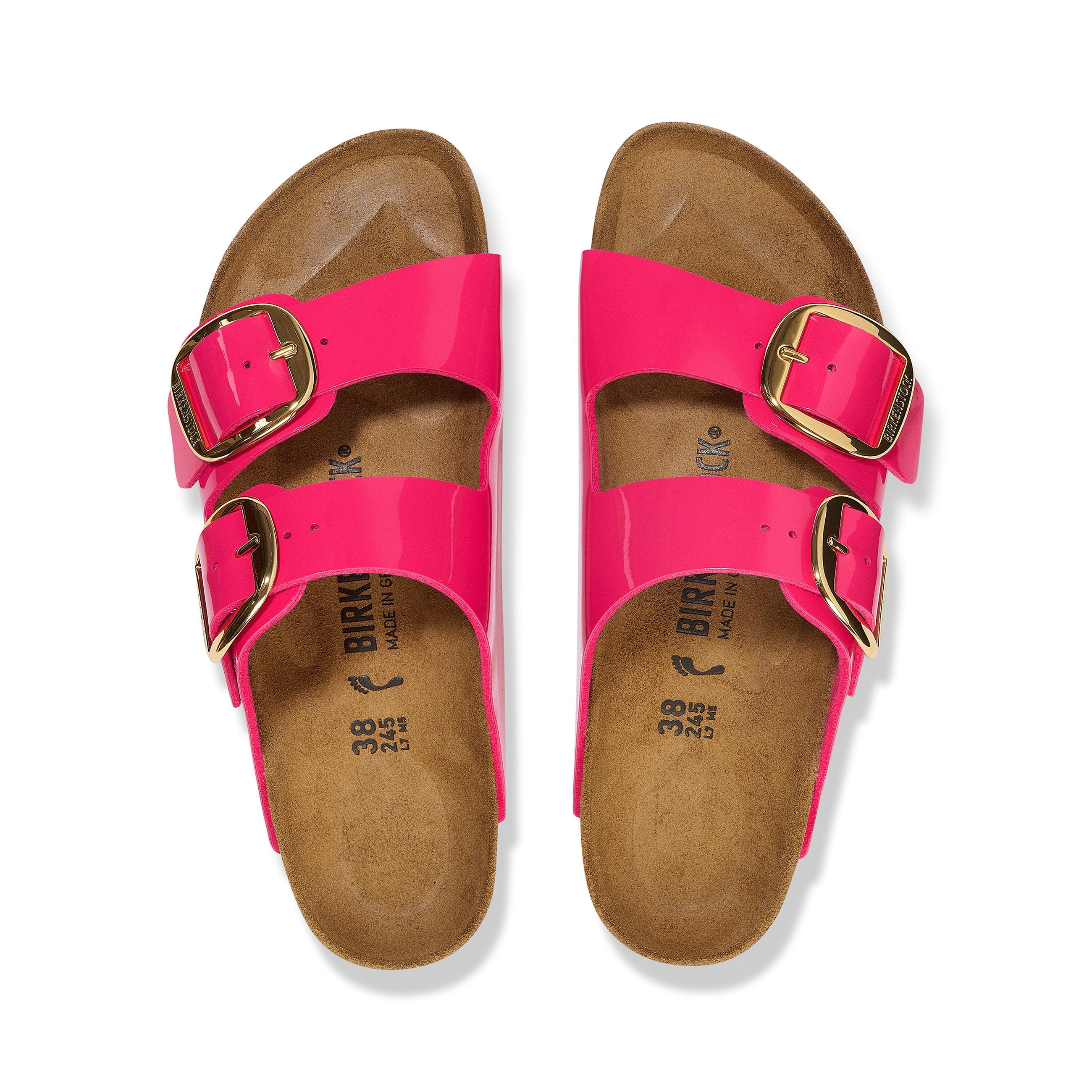 Arizona Big Buckle Patent Fuchsia Fusion Birko-Flor