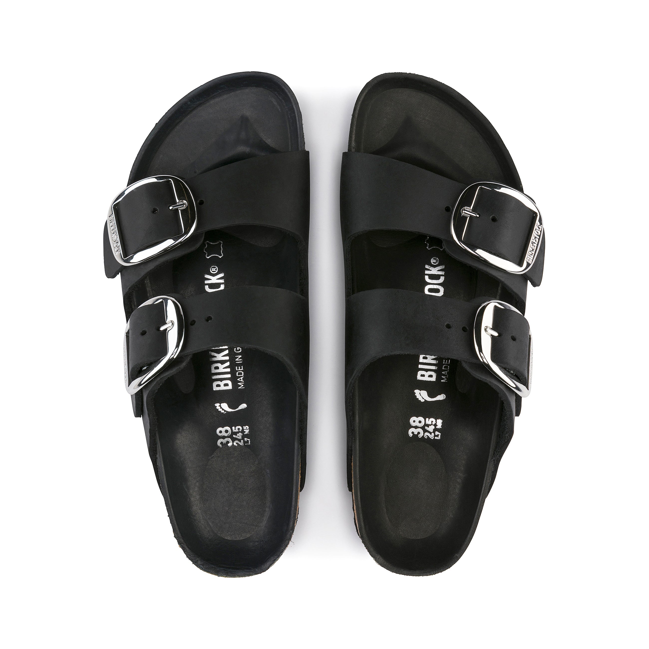 Arizona Big Buckle Black Oiled Leather