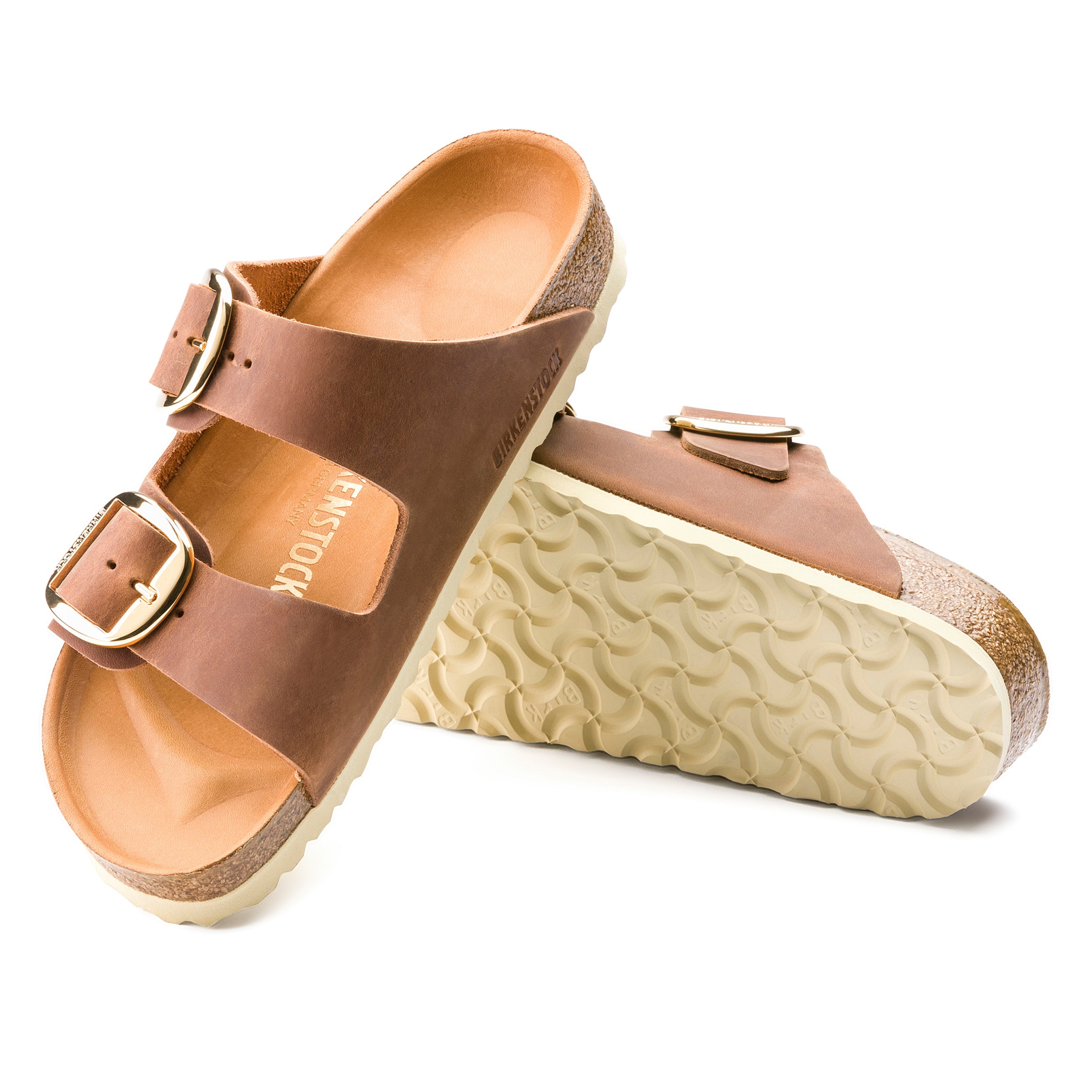 Arizona Big Buckle Cognac Oiled Leather