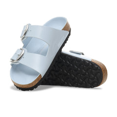 Arizona Big Buckle High Shine Baby Blue Natural Leather Patent