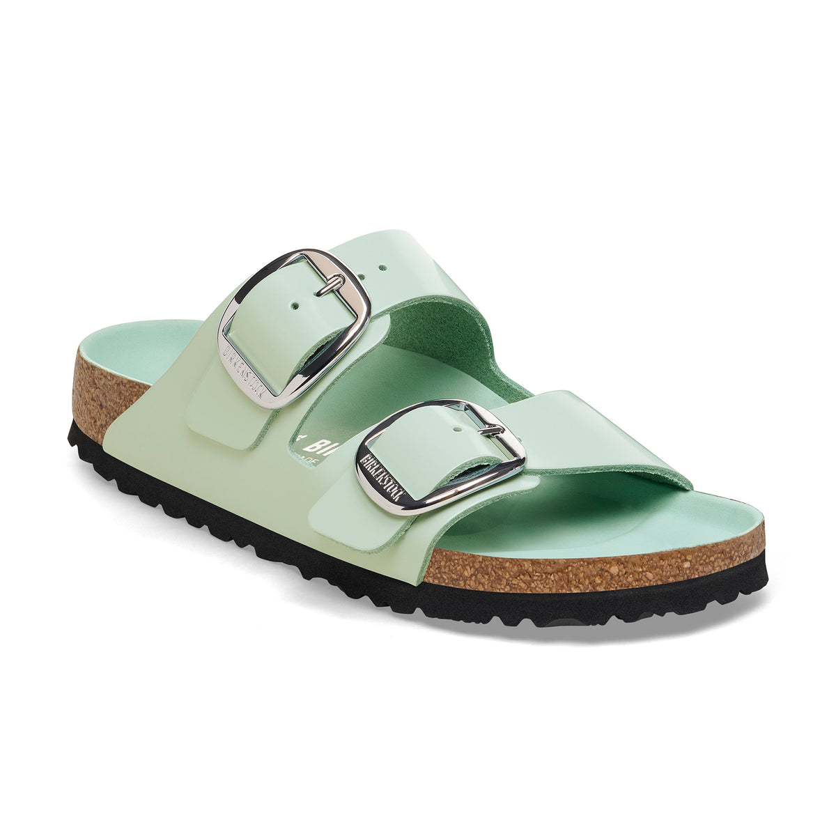 Arizona Big Buckle High Shine Surf Green Natural Leather Patent