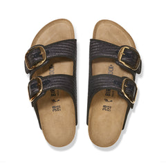 Arizona Big Buckle Raffia Black Textile