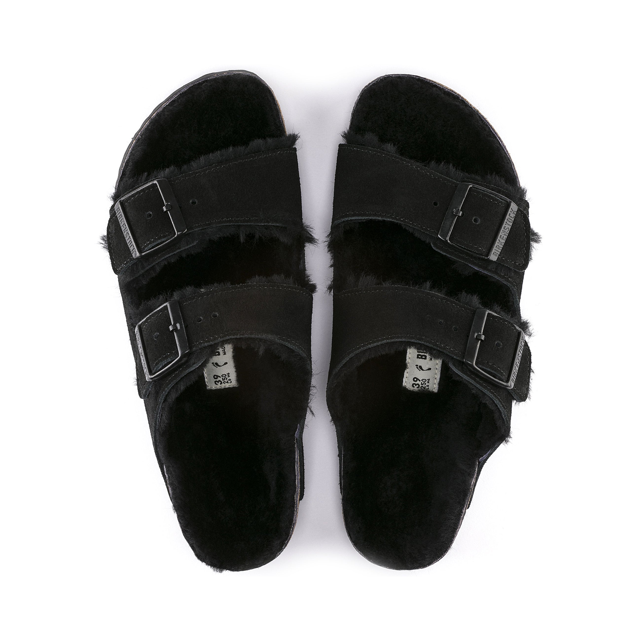 Arizona Shearling Black Suede Leather/Shearling
