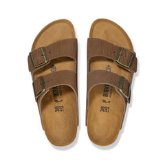 Arizona Corduroy Dark Tea Embossed Suede Leather