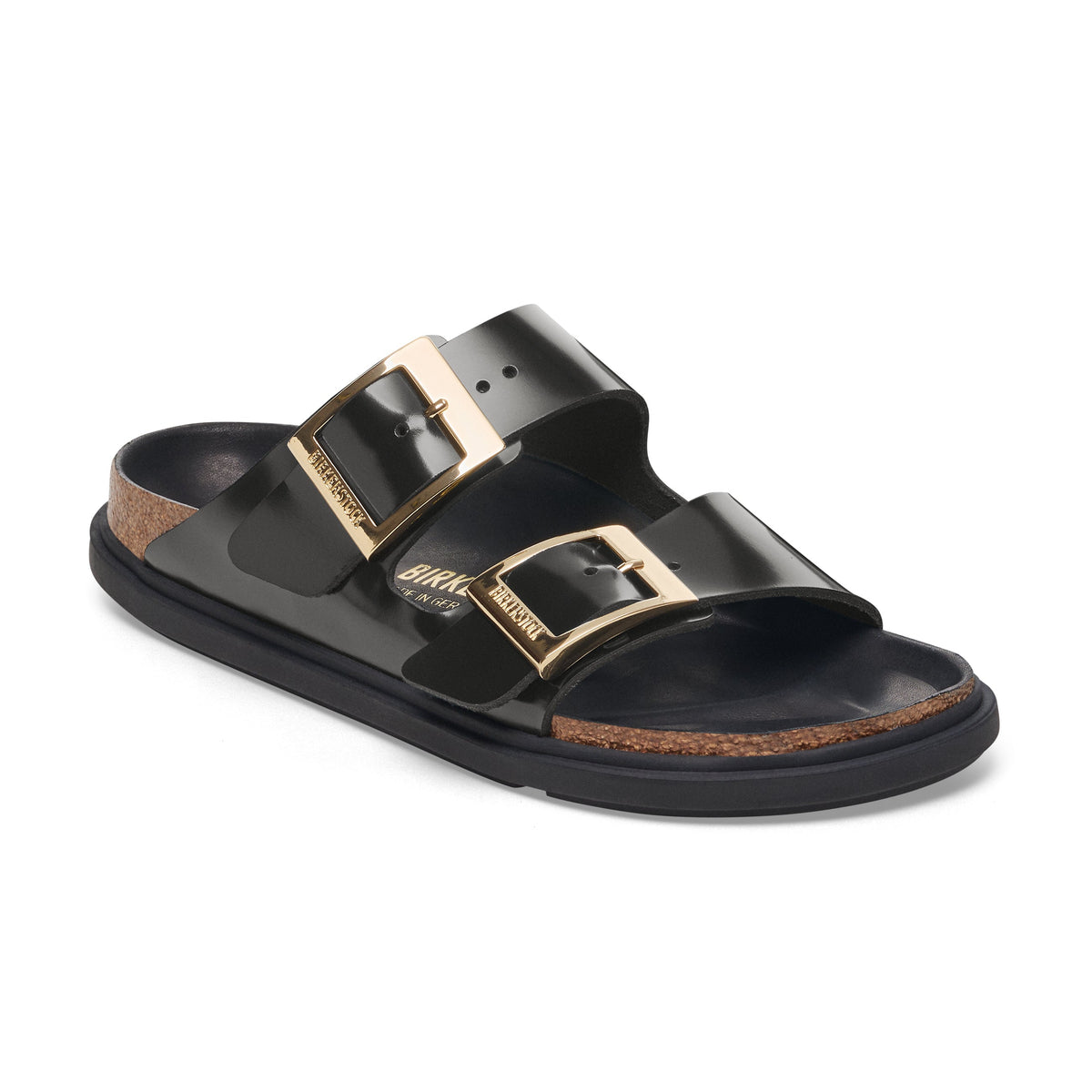 Arizona Droplet Buckle High Shine Black Natural Leather Patent