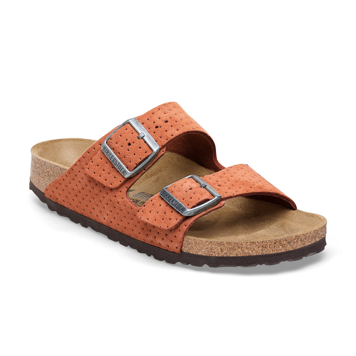 Arizona Burnt Orange Embossed Suede Leather