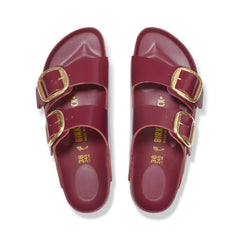 Arizona Hammered Big Buckle High Shine Zinfandel Natural Leather Patent