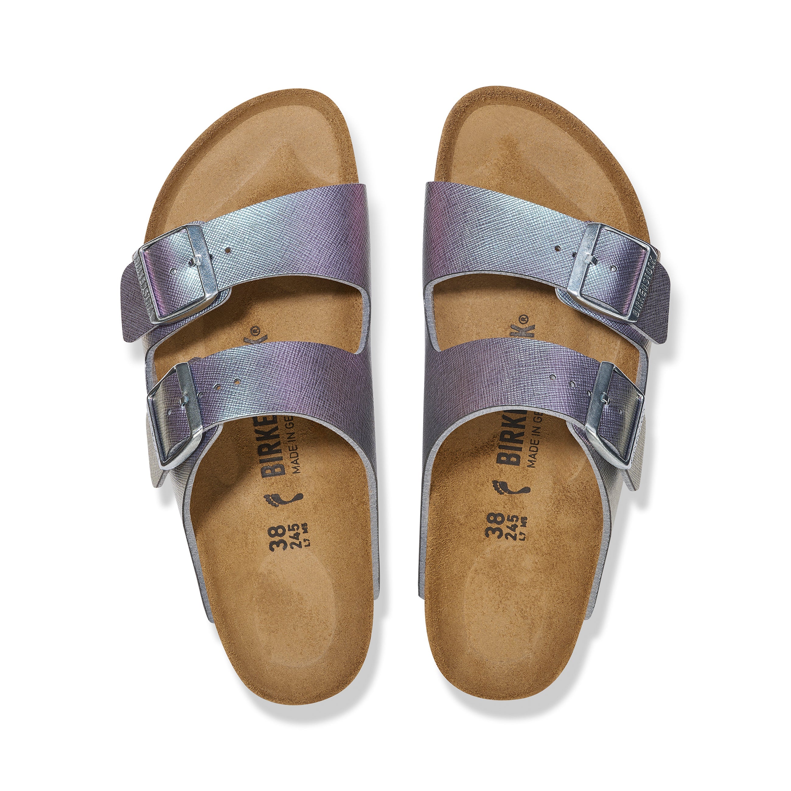 Arizona Saffiano Iridescent Viola Embossed Birko-Flor