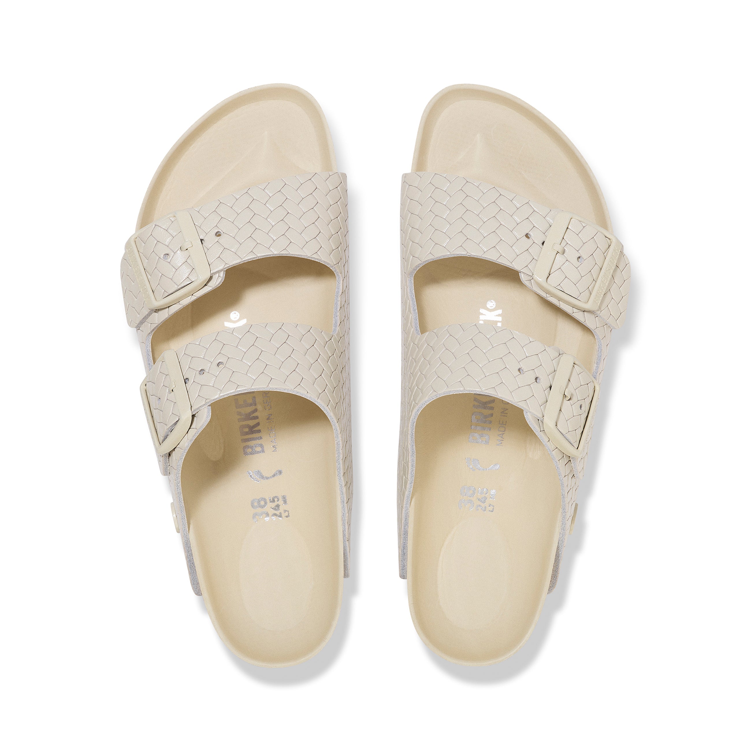 Arizona Semi-Exquisite Woven Emboss Ecru Smooth Leather