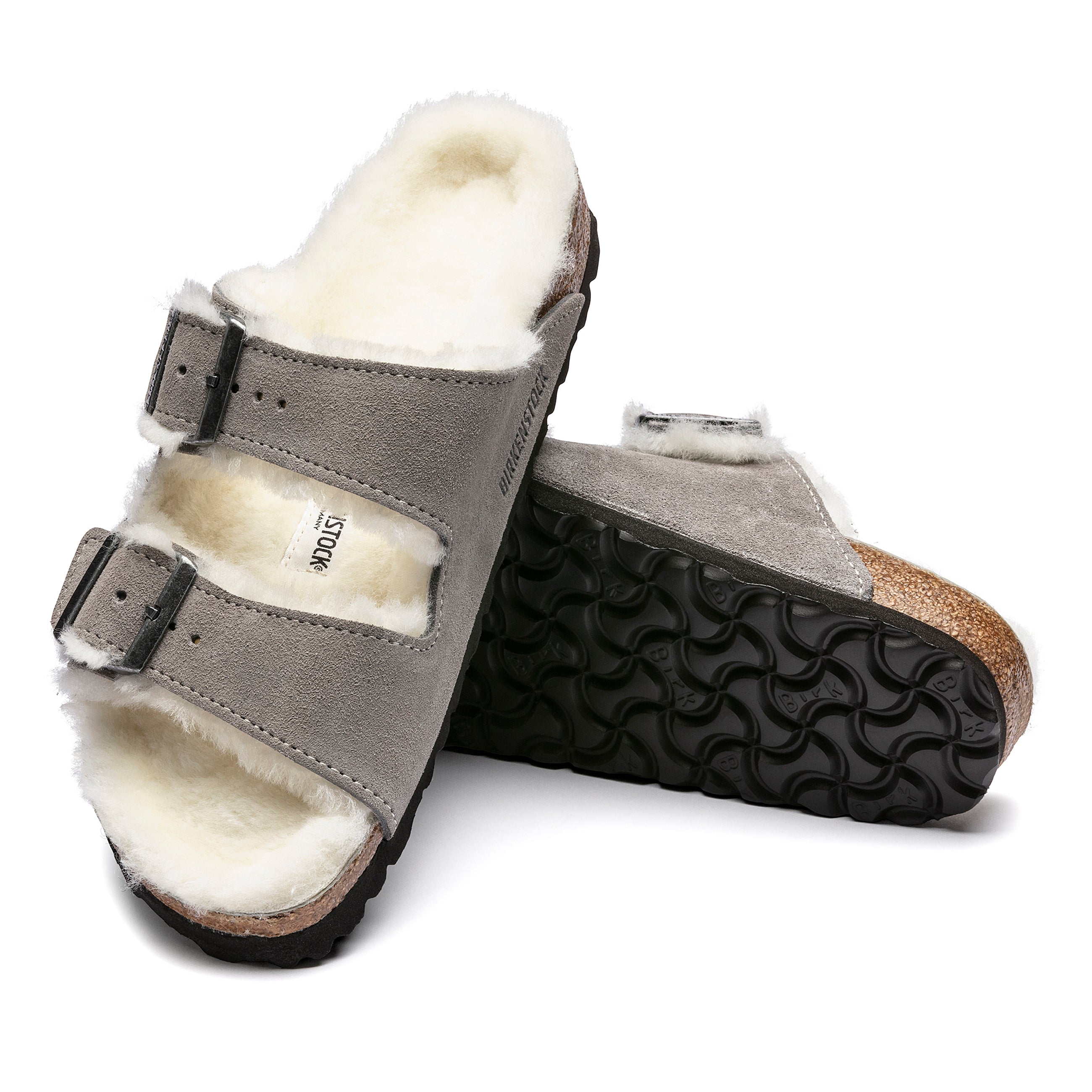 Arizona Shearling Stone Coin Suede Leather