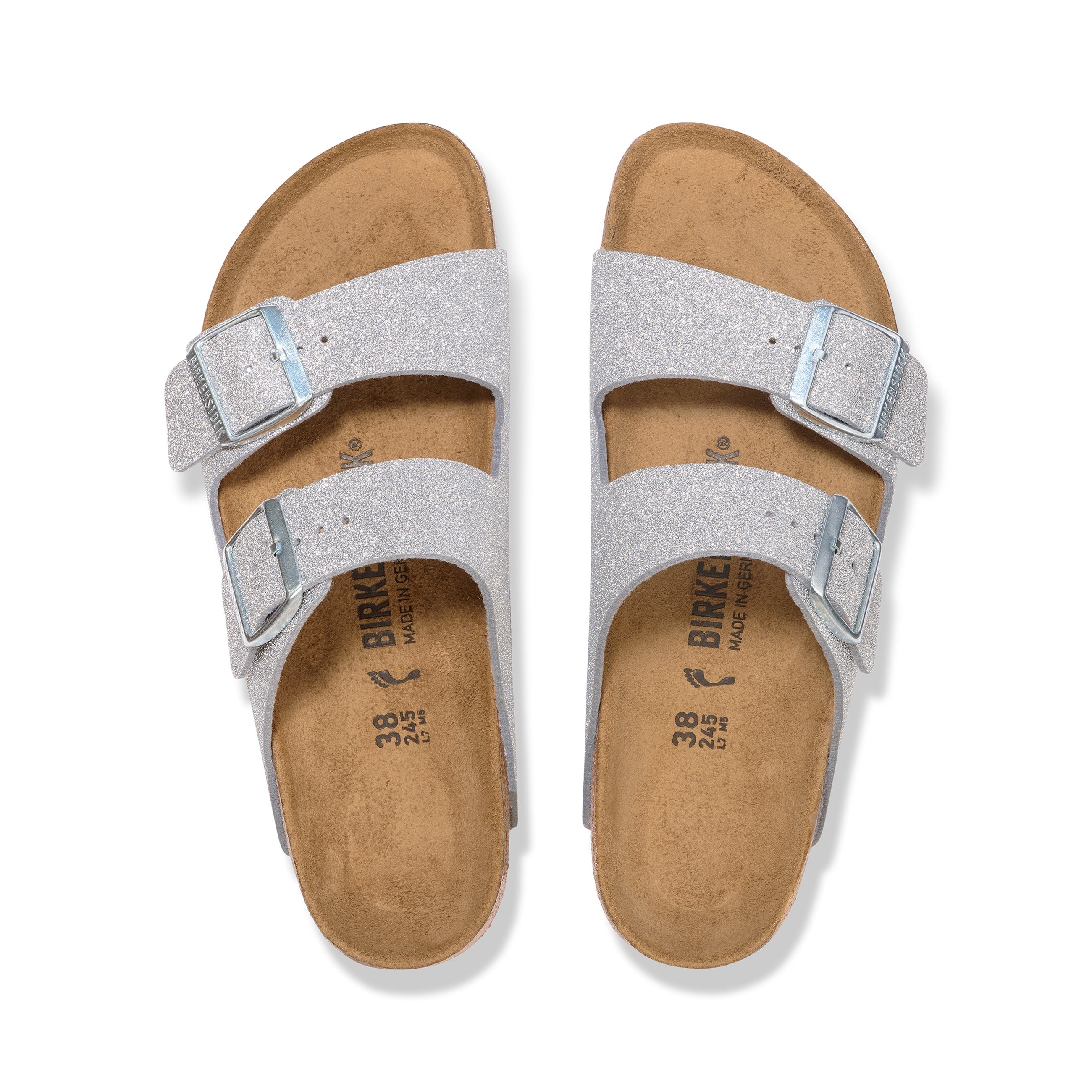 Arizona Shiny Glitter Silver Synthetic