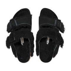 Arizona Split Teddy Black Suede Leather/Shearling