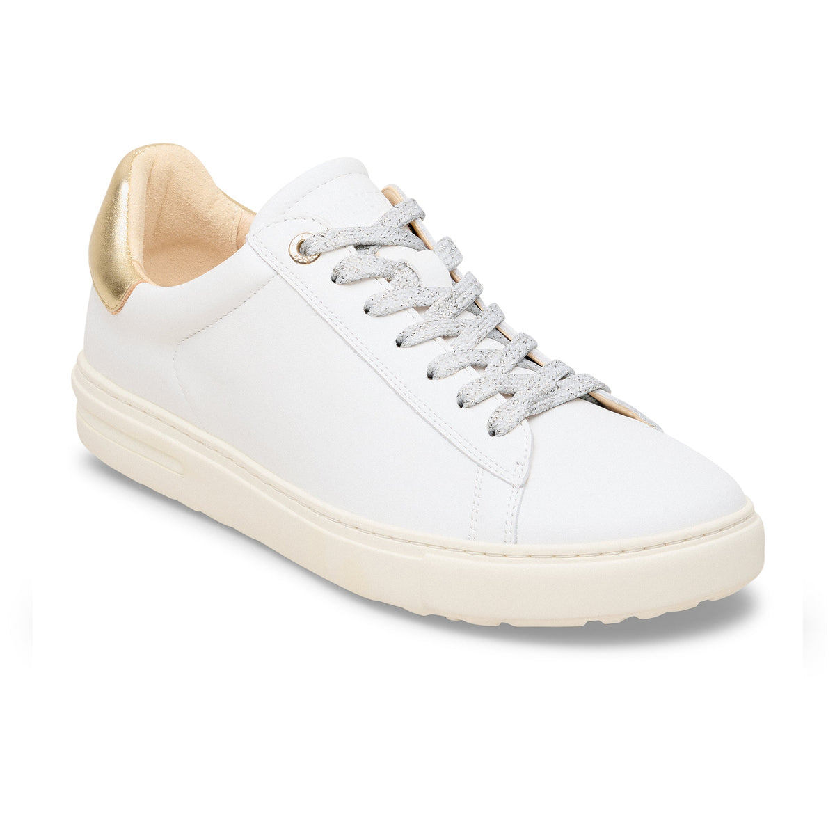 Bend Low White/Metallic Gold Smooth Leather