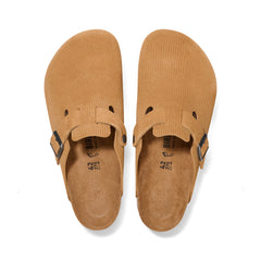 Boston Corduroy Cork Brown Embossed Suede Leather