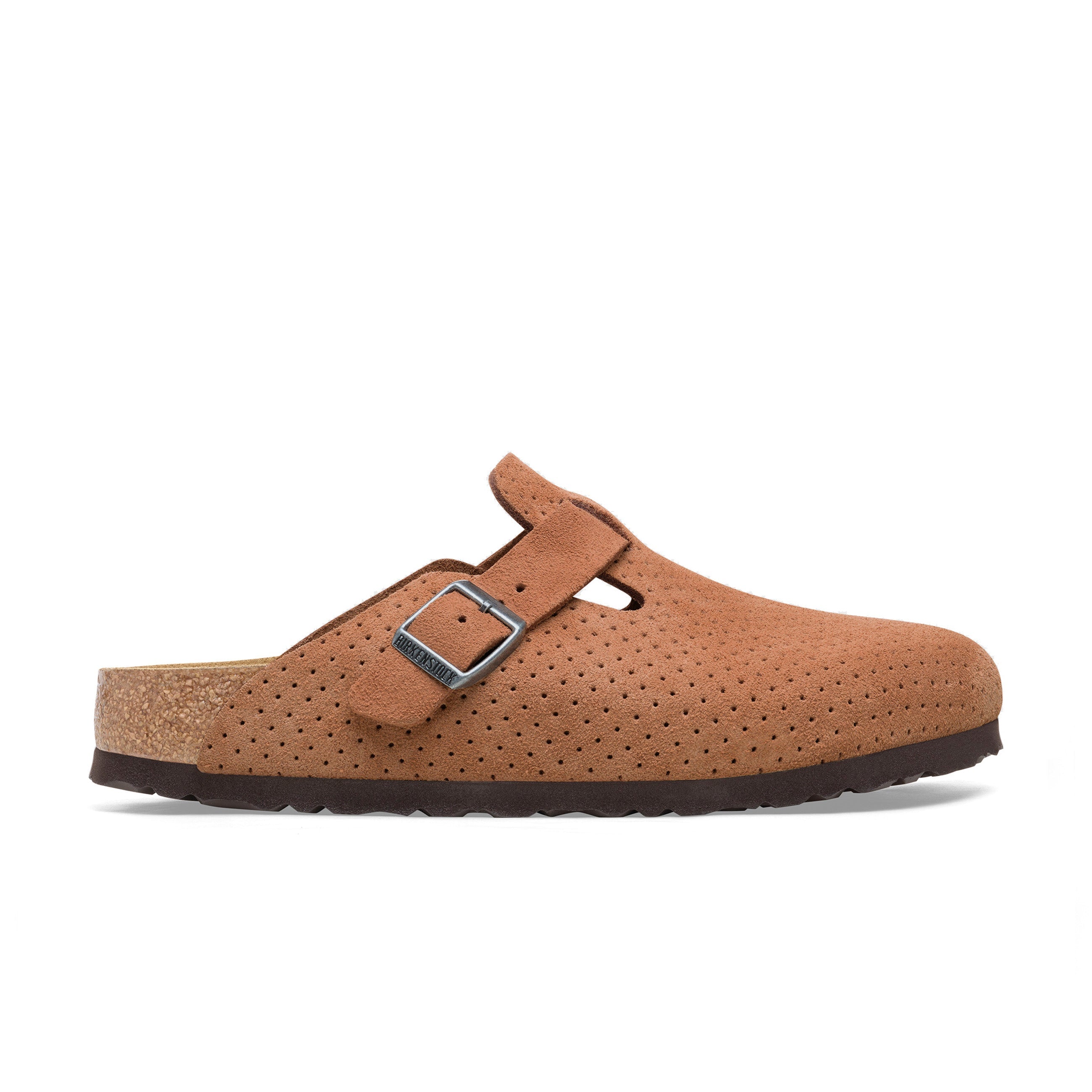 Boston Burnt Orange Embossed Suede Leather