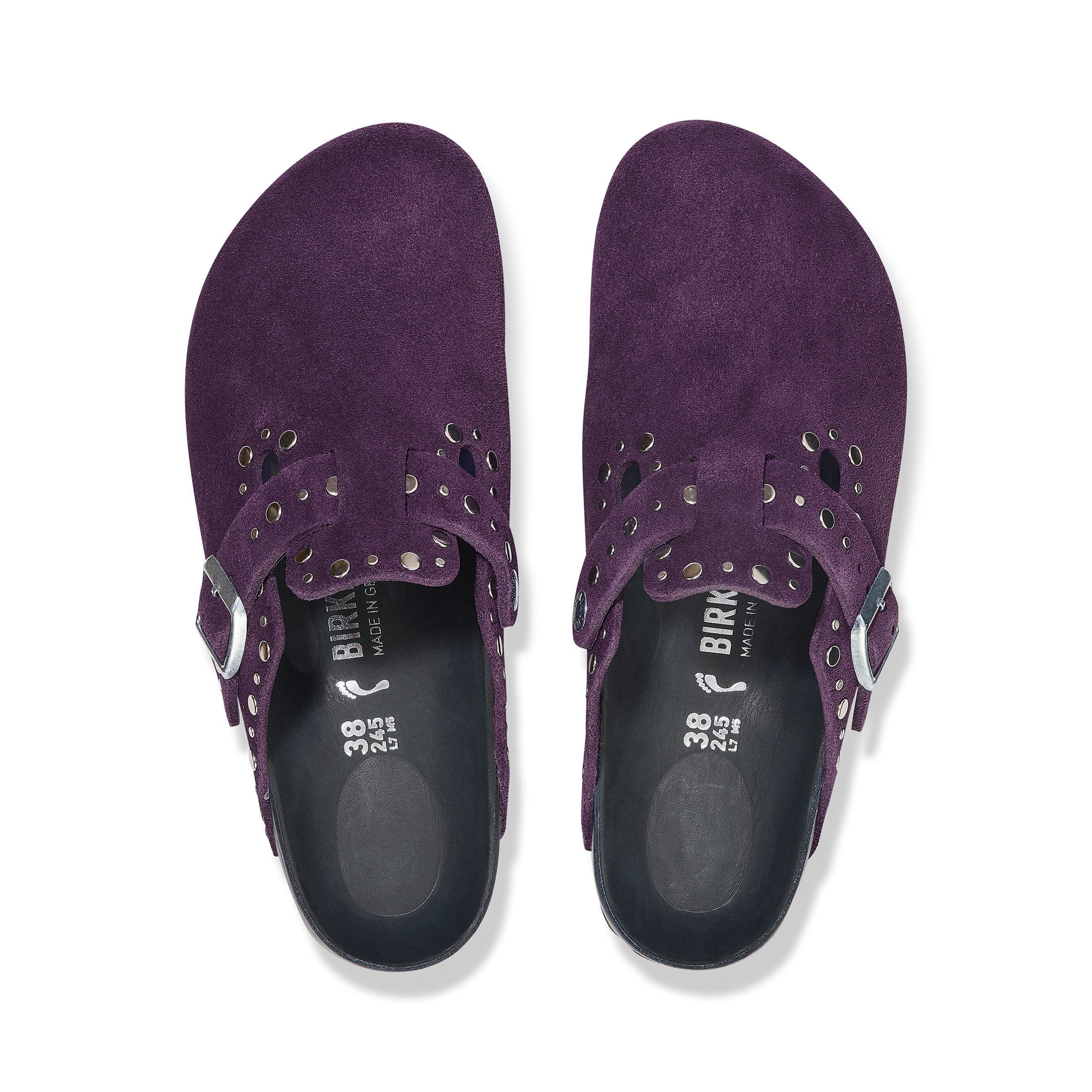 Boston Exquisite Rivets Acai Suede Leather