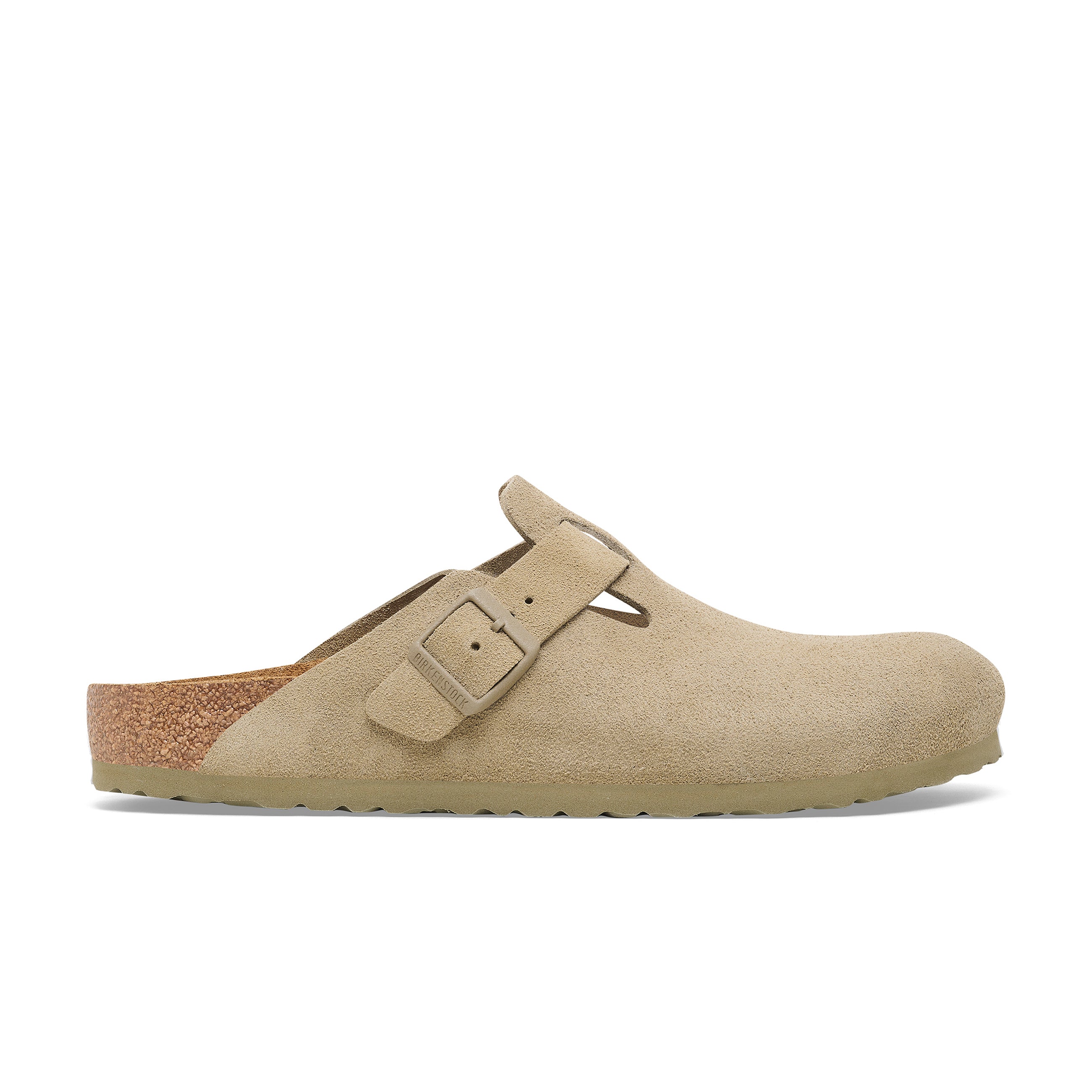 Boston Faded Khaki Suede Leather