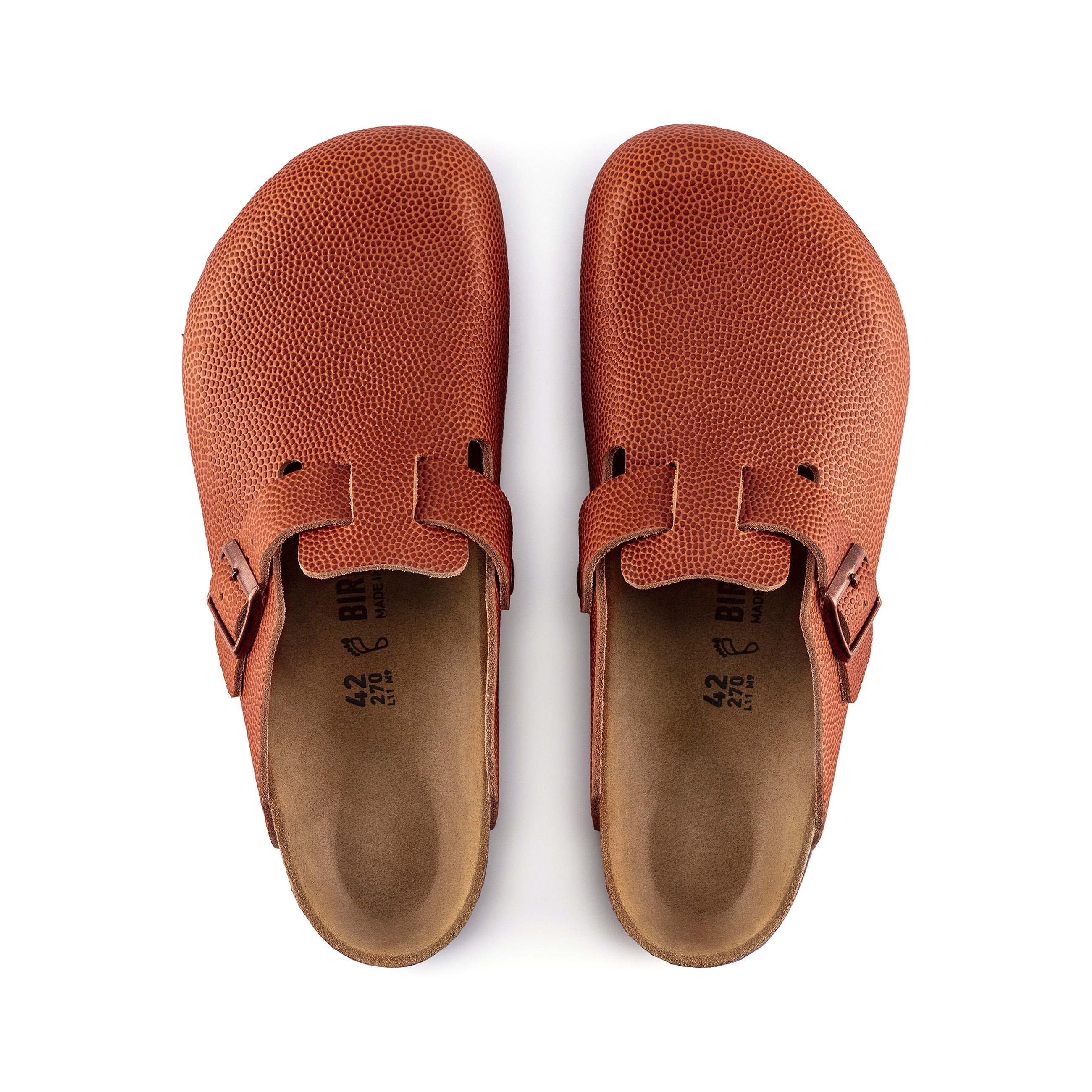 Boston Ginger Brown Embossed Natural Leather