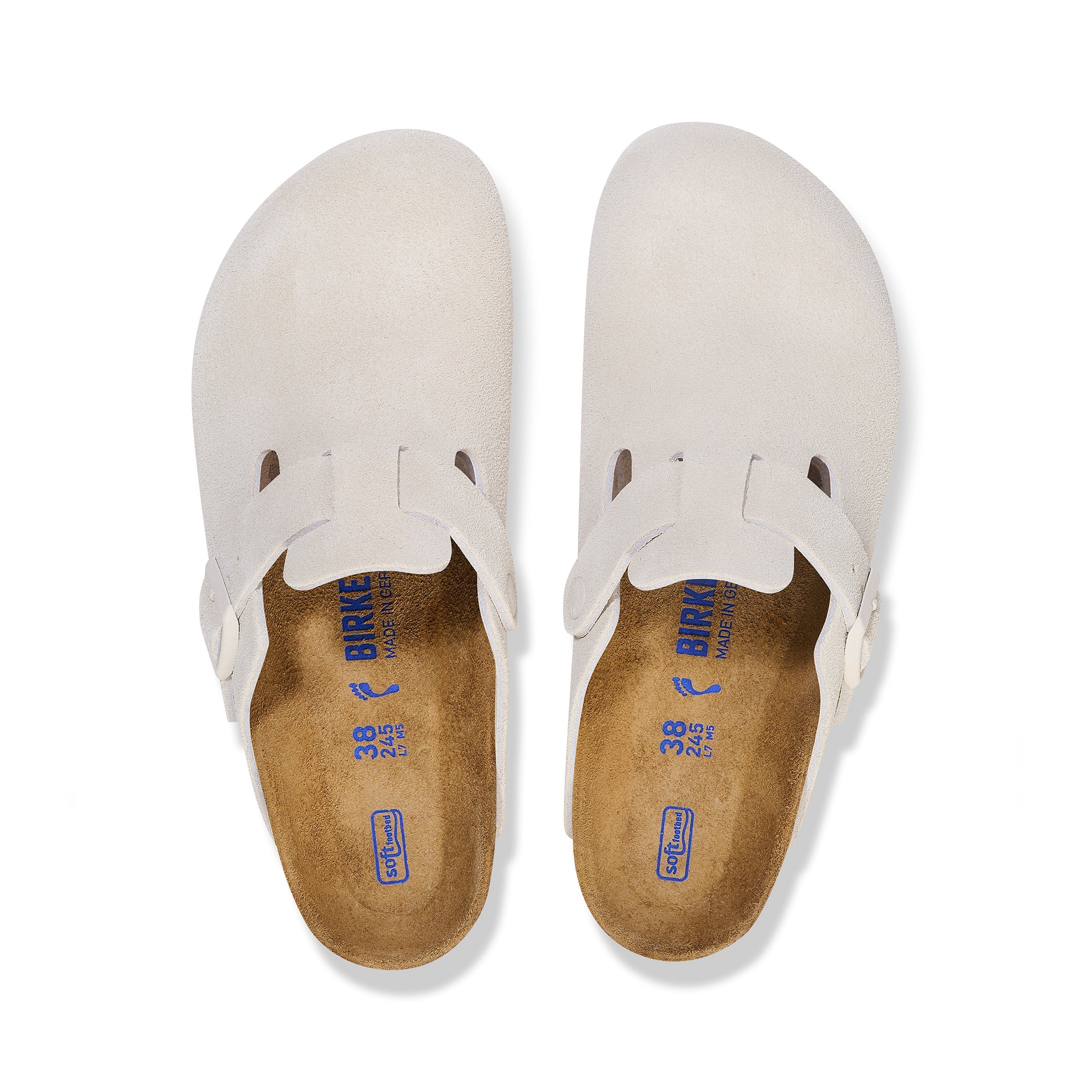 Boston SFB Antique White Suede Leather