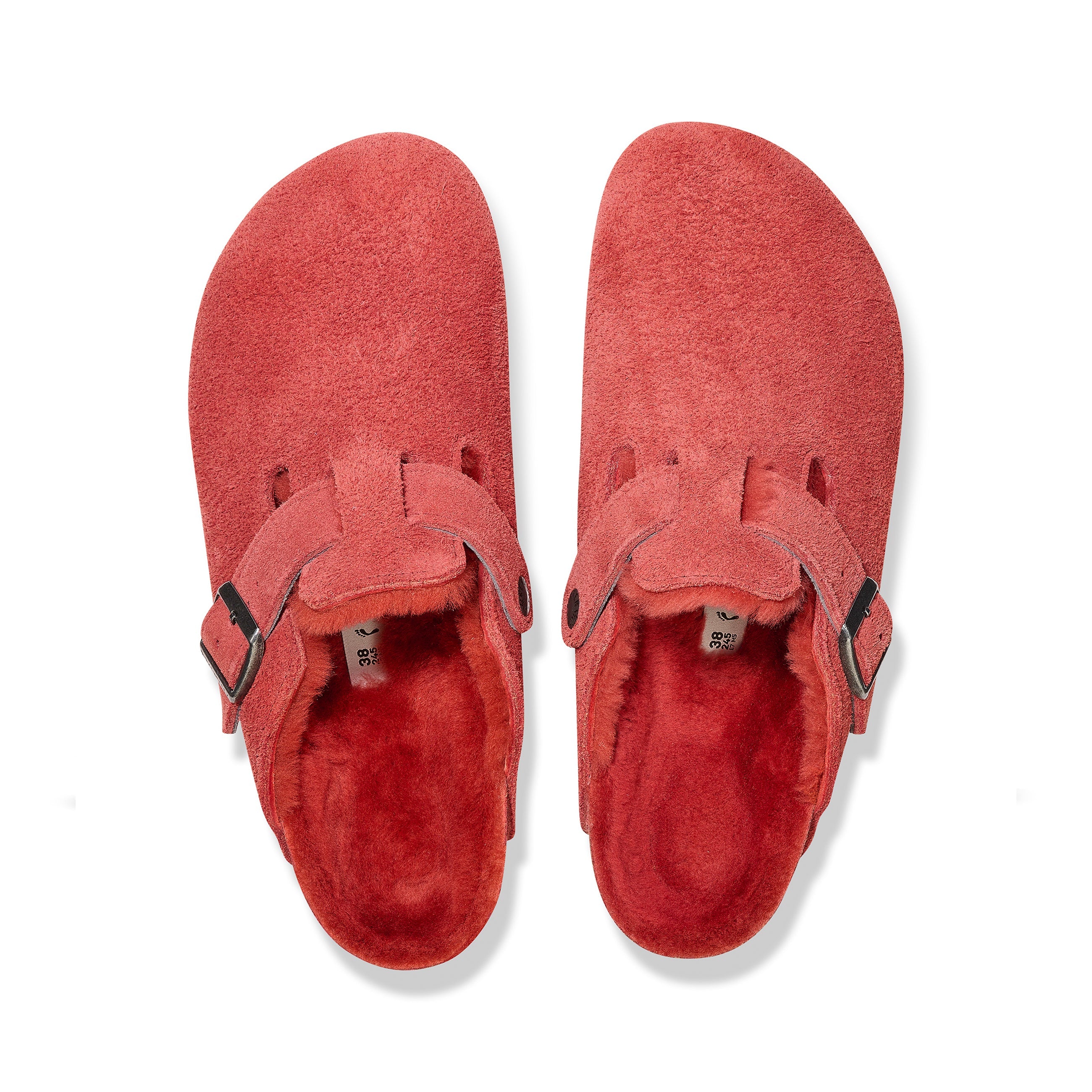 Boston Shearling Sienna Red Suede Leather/Shearling