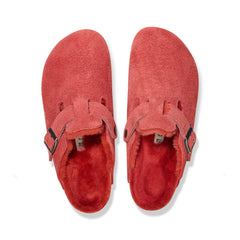 Boston Shearling Sienna Red Suede Leather/Shearling