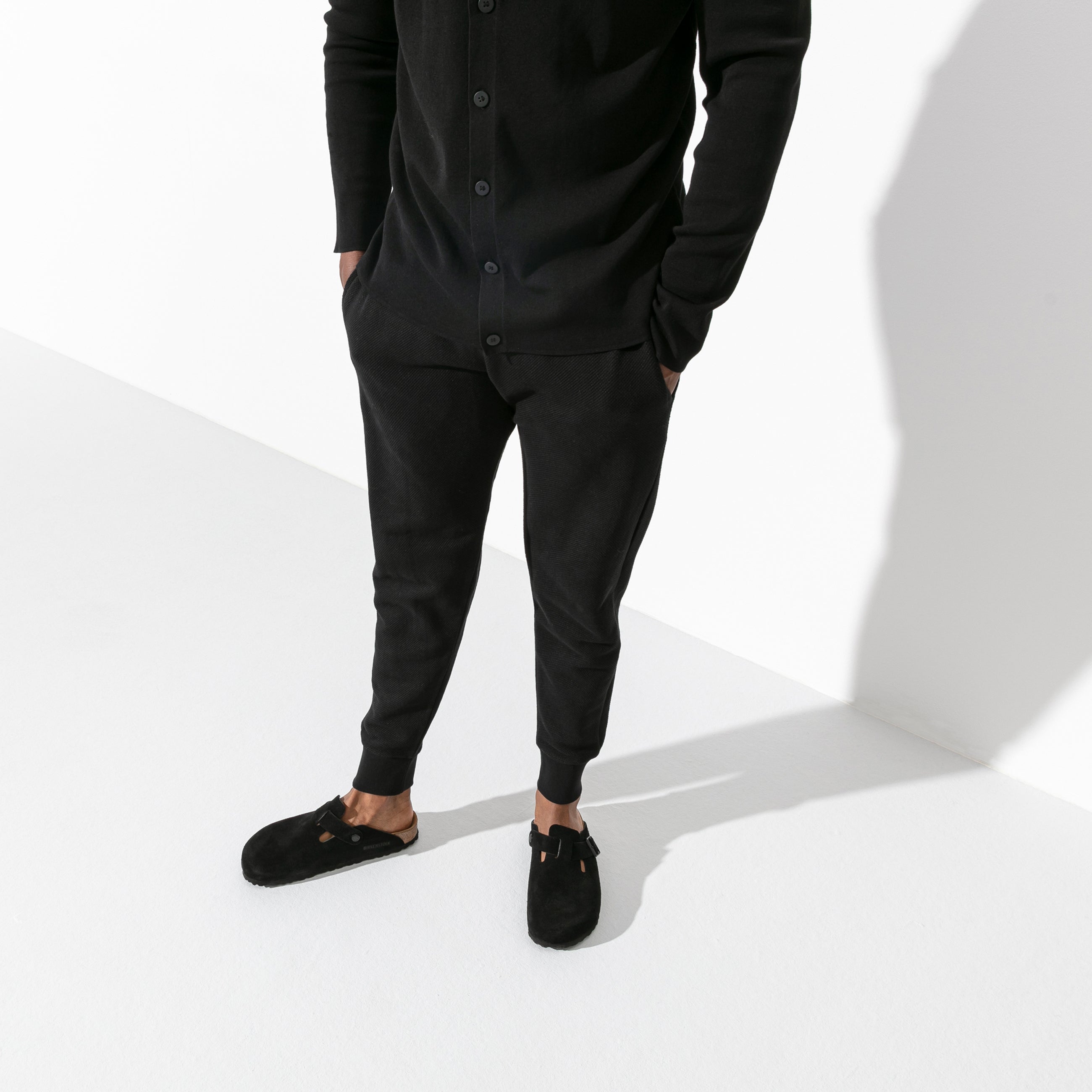 Boston SFB Black Suede Leather