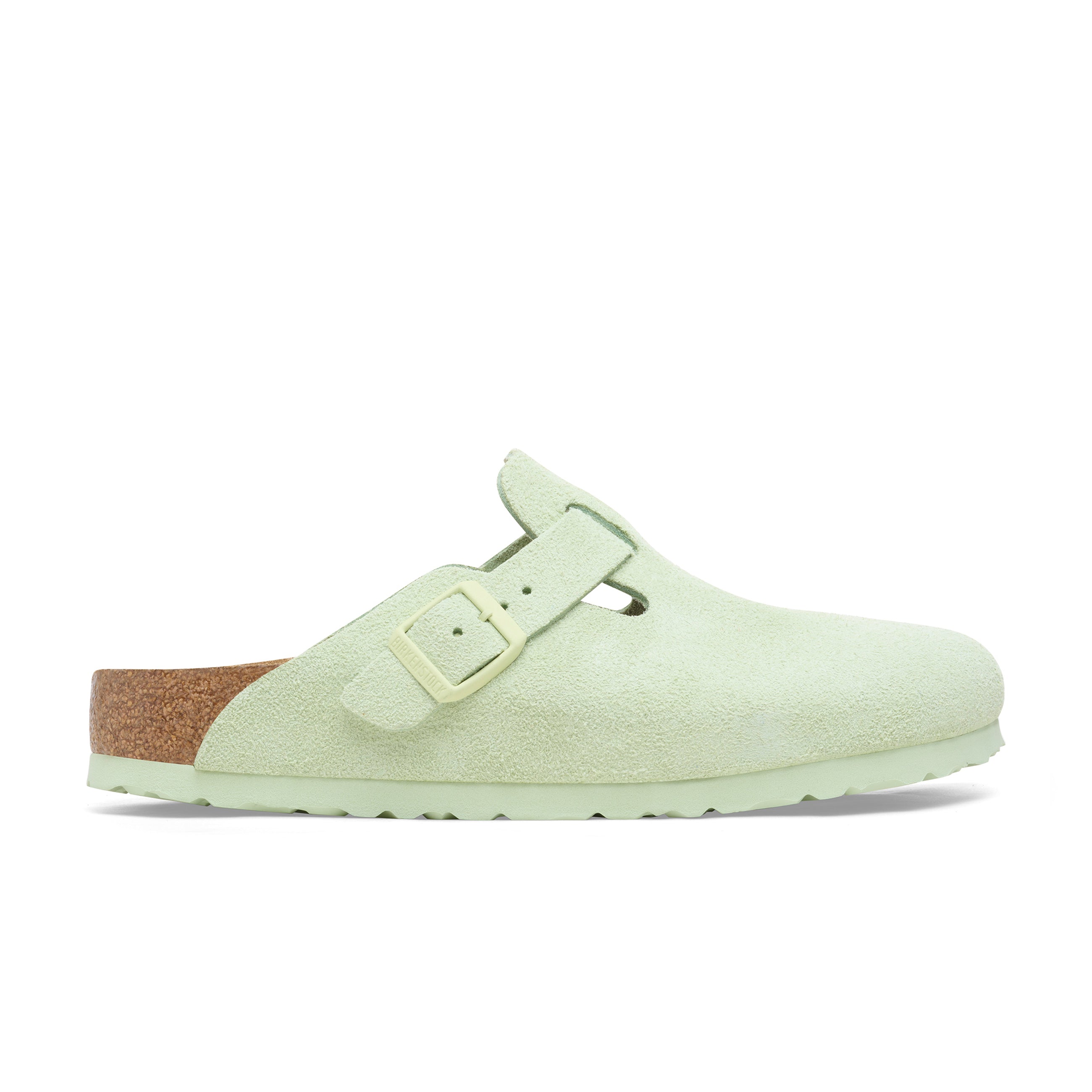 Boston Faded Lime Suede Leather