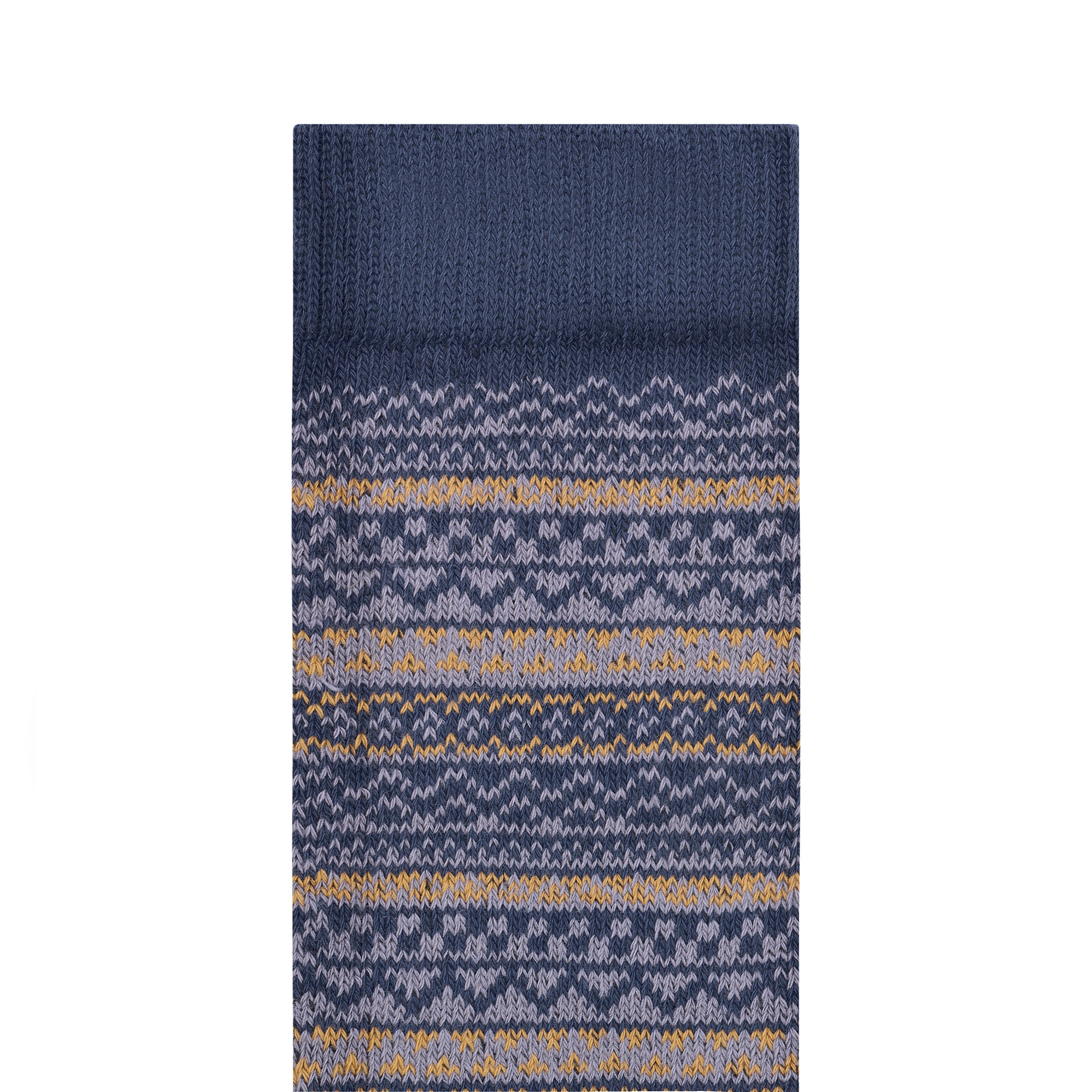Cotton Pattern Socks Faded Purple/Ochre/Navy