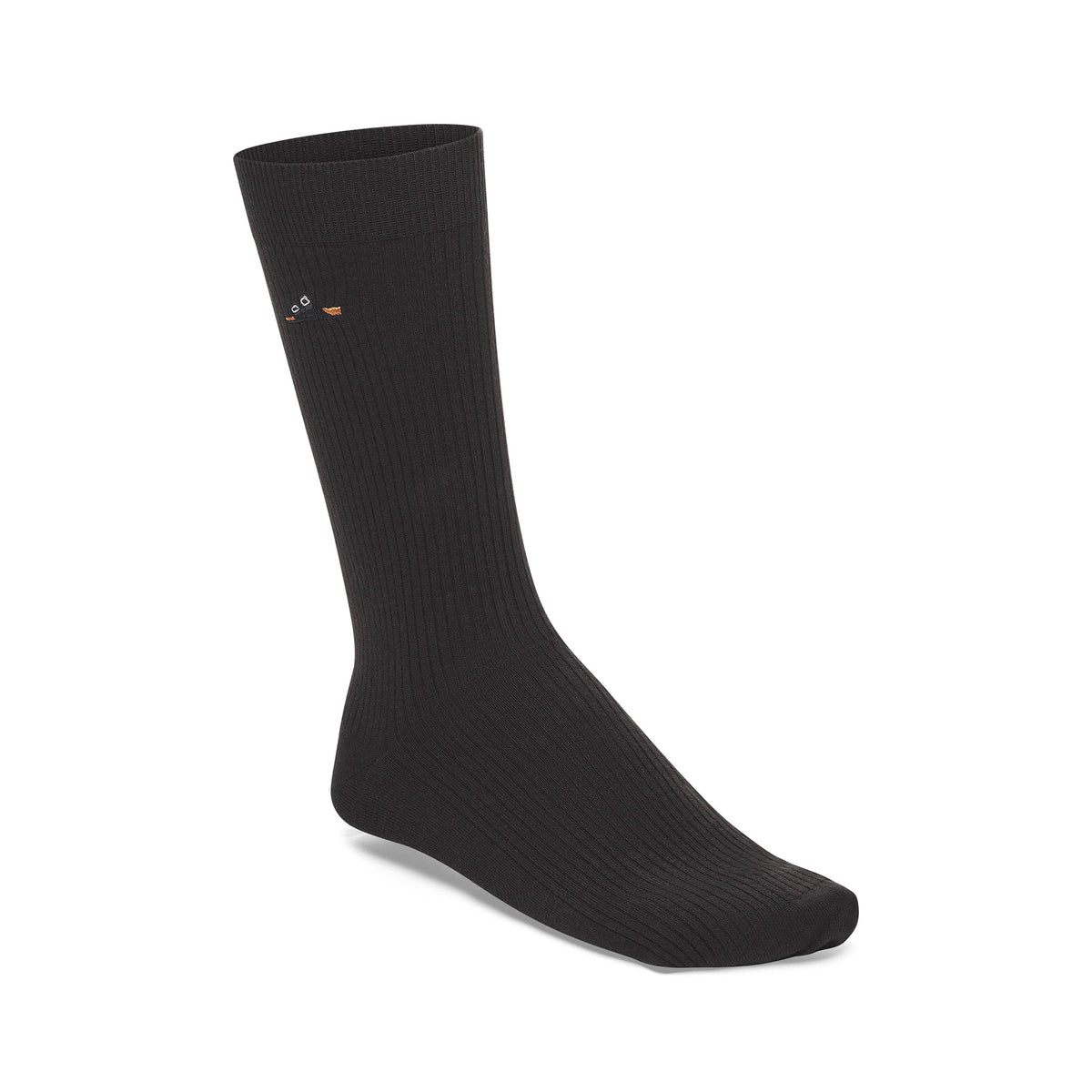 Cotton Ribbed Socks Black