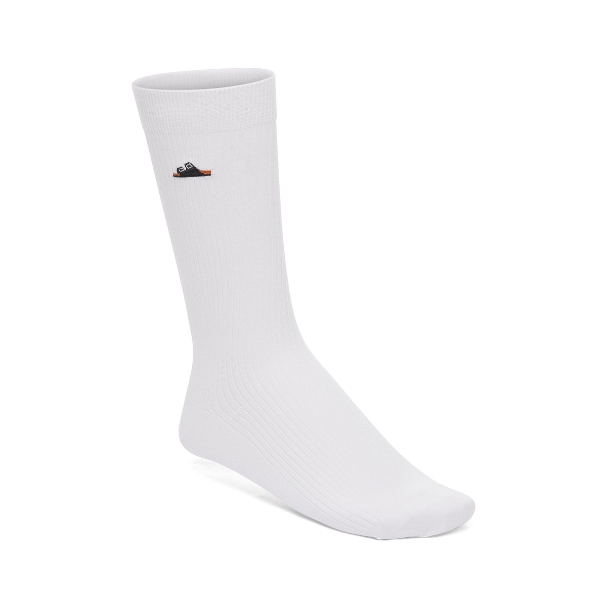 Cotton Ribbed Socks White