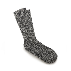 Cotton Slub Socks M Black Grey