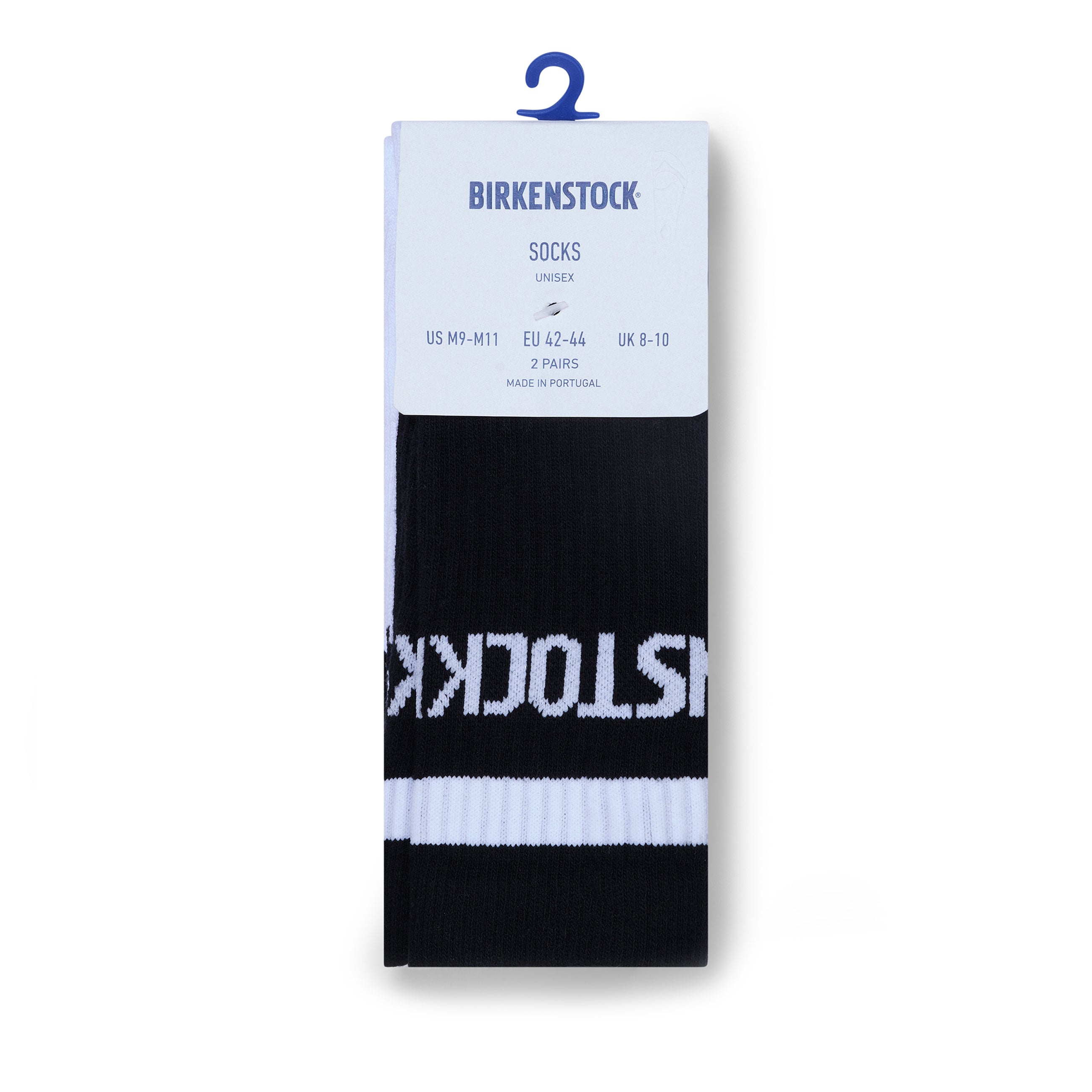 Cotton Crew Stripe Black/White 2 Pack