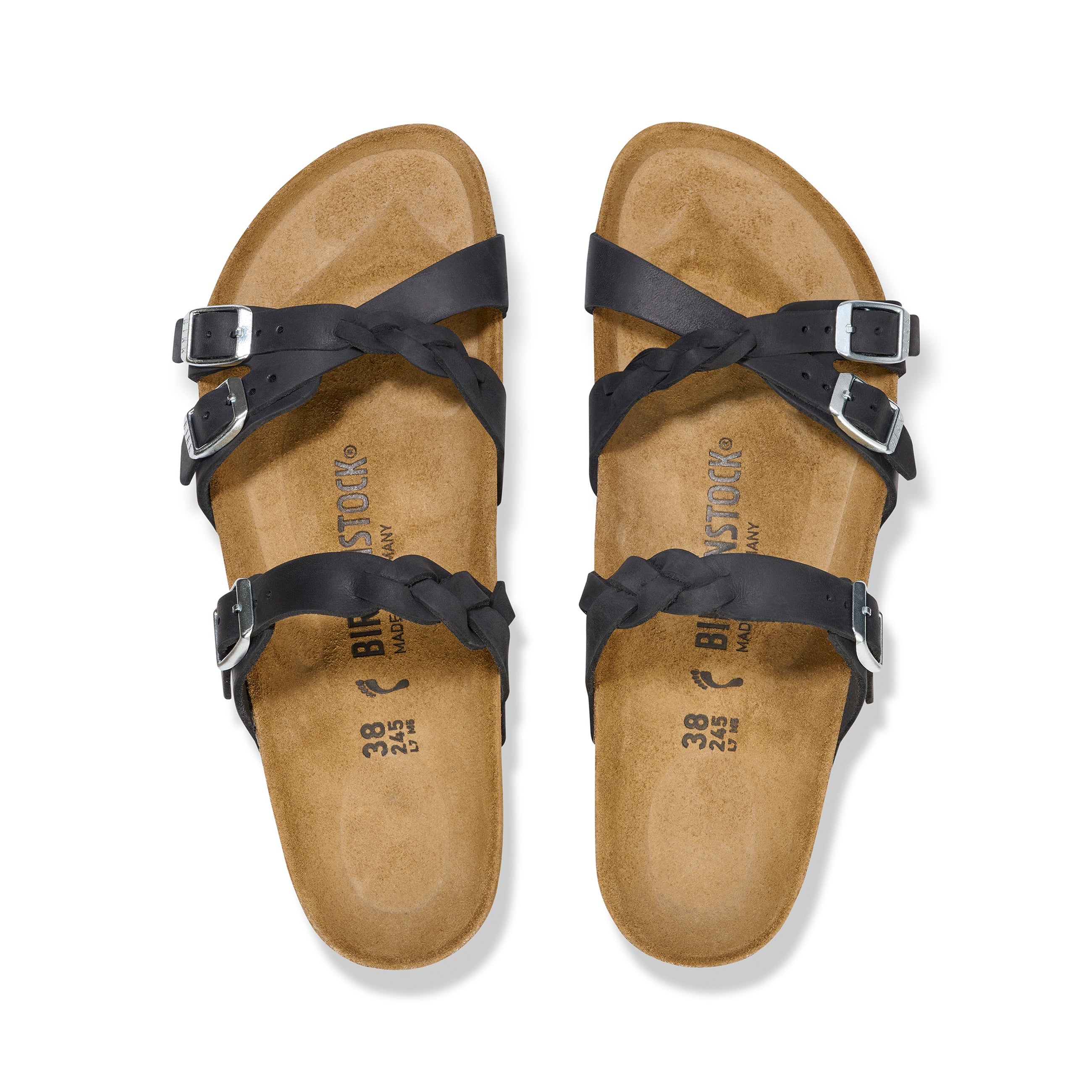 Franca Braided Black Oiled Leather