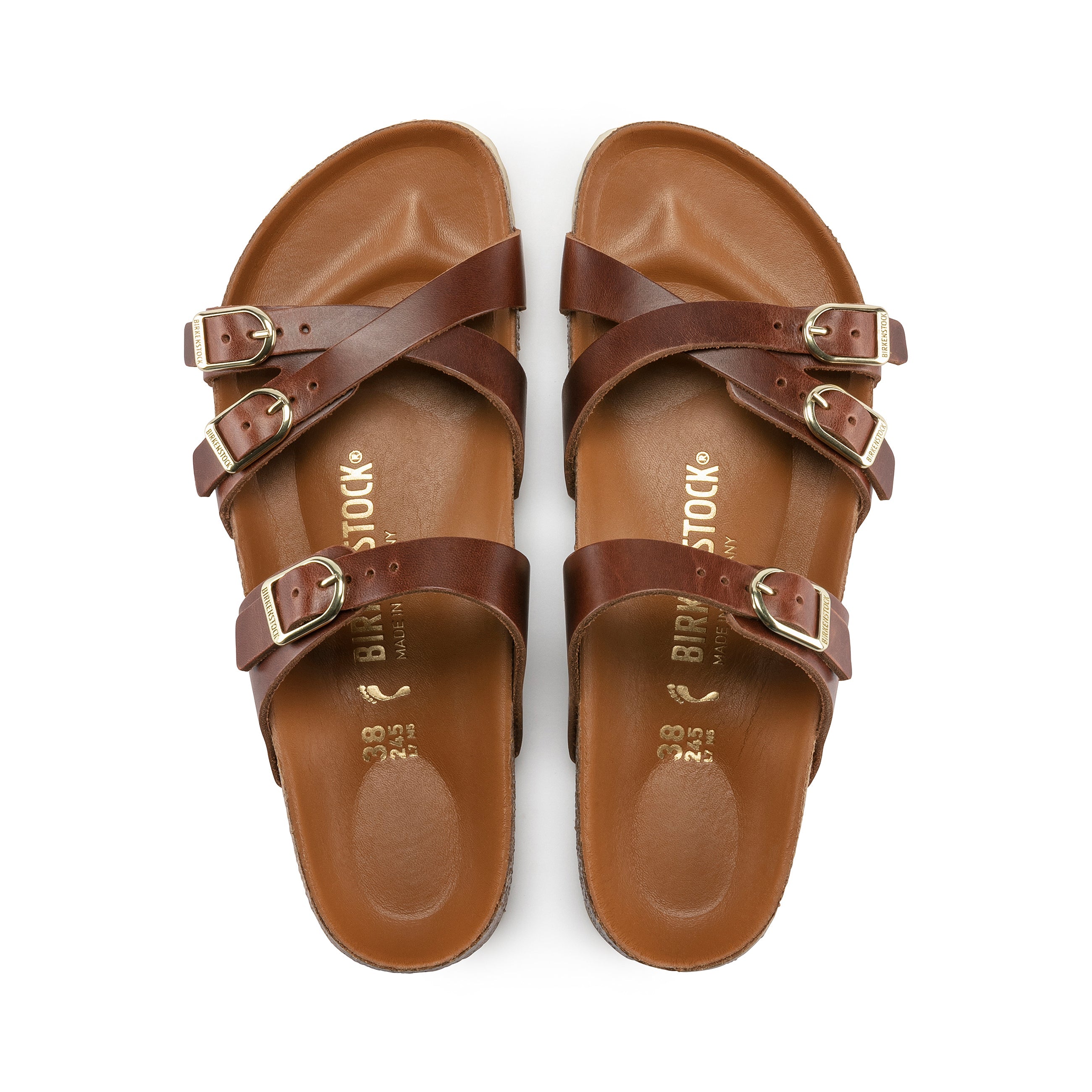 Franca Big Buckle Cognac Oiled Leather