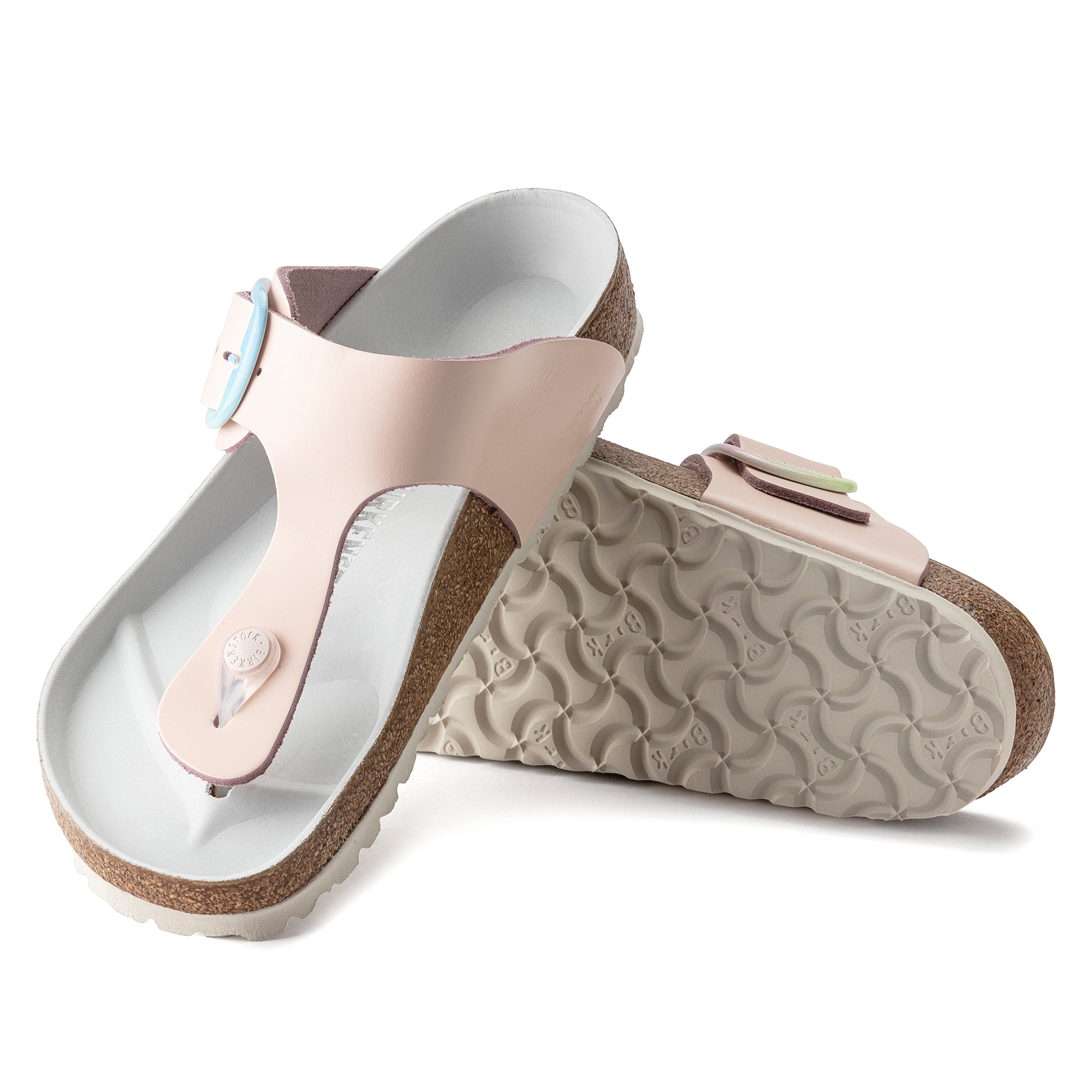 Gizeh Big Buckle Ombre Light Rose Smooth Leather
