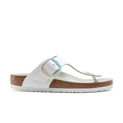 Gizeh Big Buckle Ombre White Smooth Leather