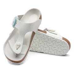 Gizeh Big Buckle Ombre White Smooth Leather
