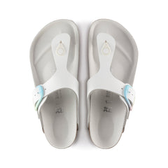 Gizeh Big Buckle Ombre White Smooth Leather