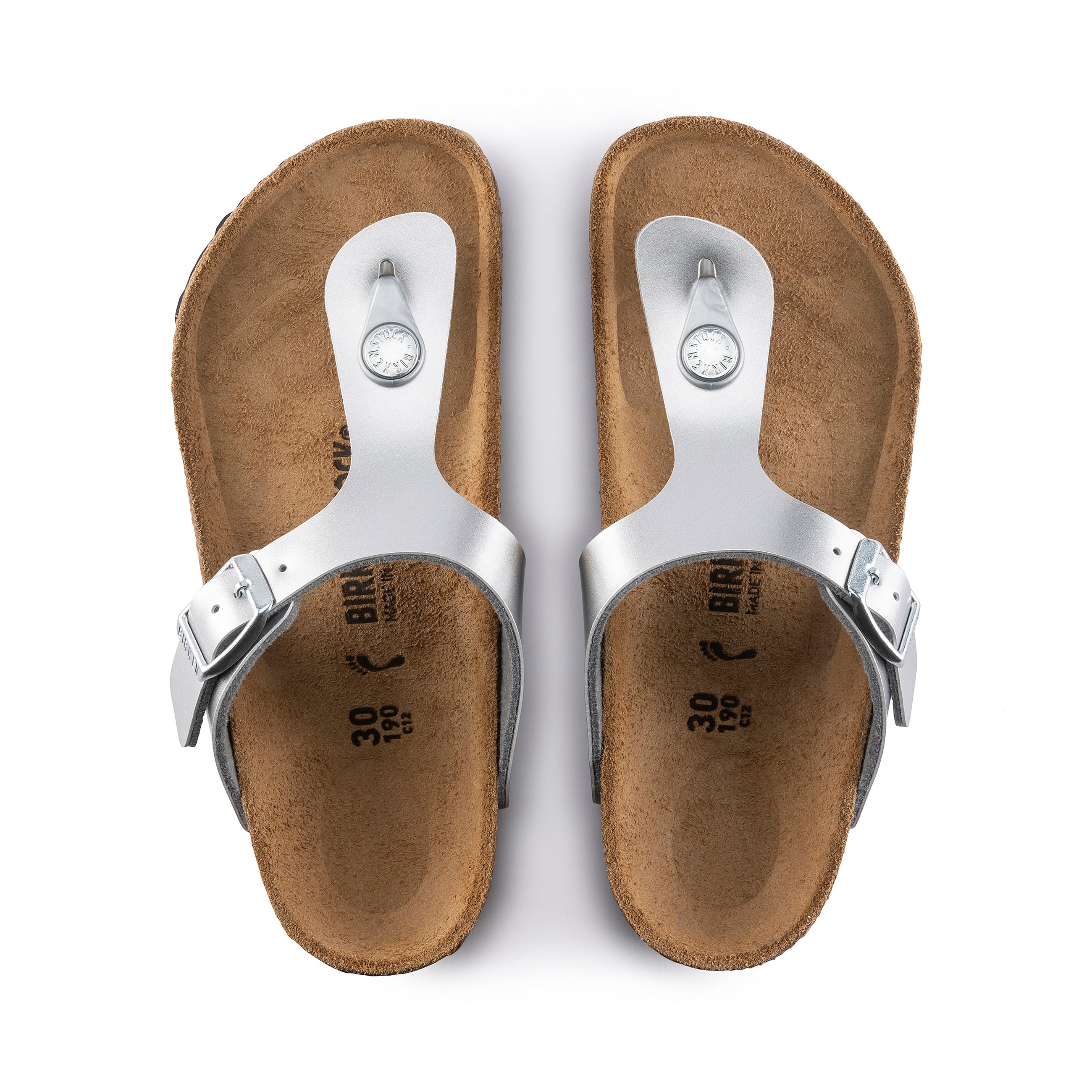 Gizeh Kids Metallic Silver Birko-Flor
