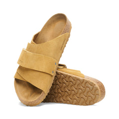 Kyoto Corduroy Cork Brown Embossed Suede Leather